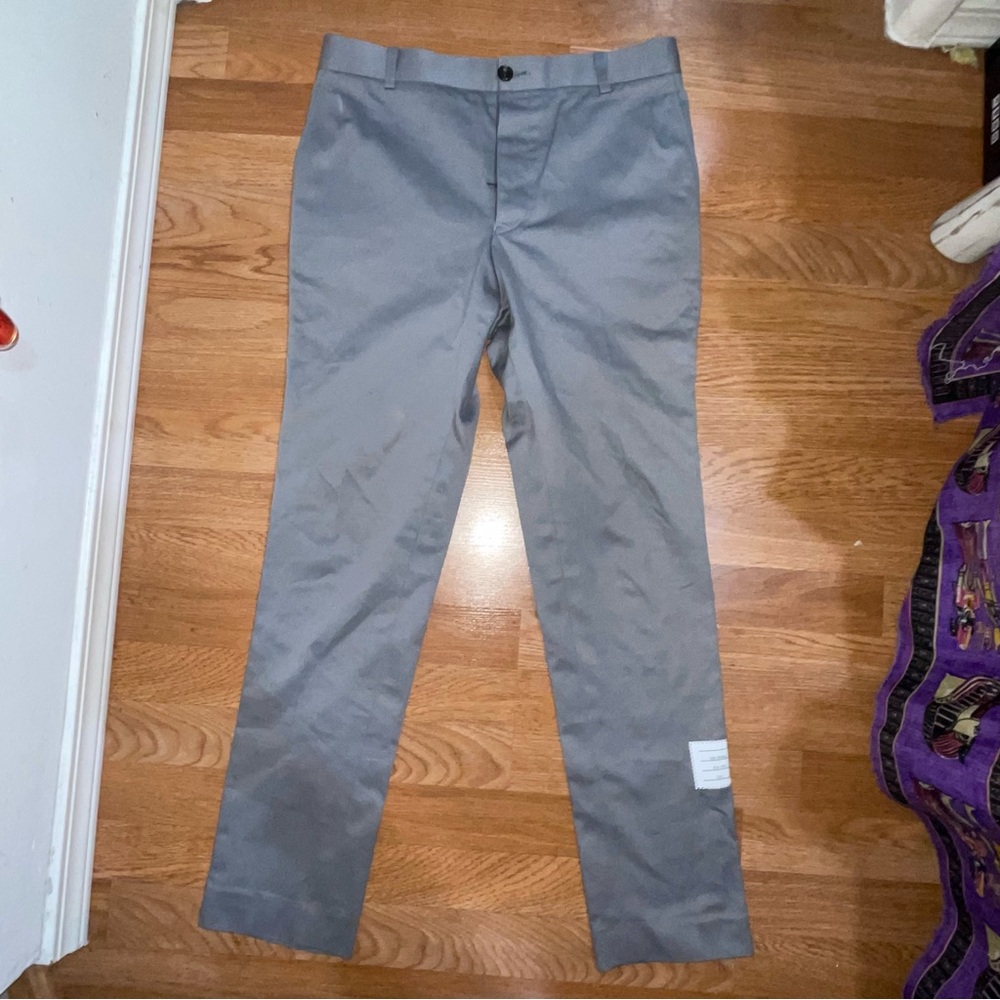 Thom Browne Unisex Grey Chino Trousers Sz. 1 / SZ I